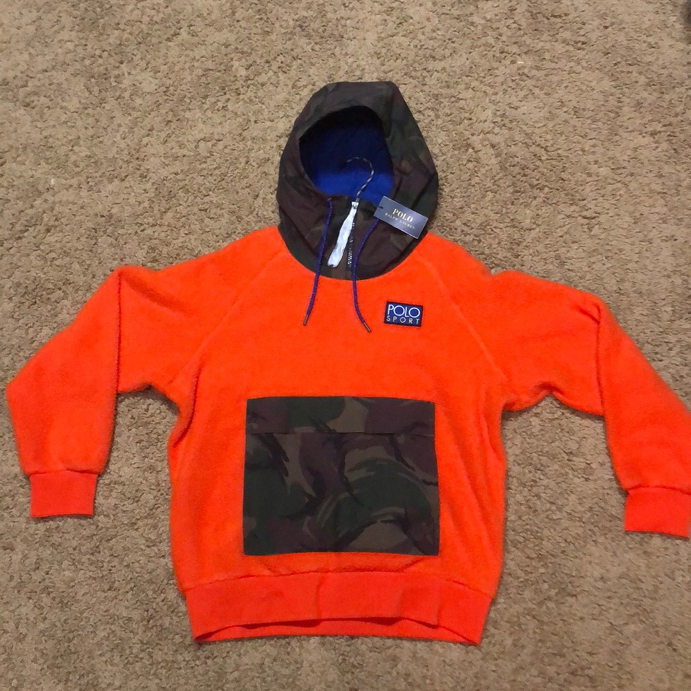 Super Rare Polo Sport Hi-Tech Fleece Camo Hoodie - Picture 1 of 6